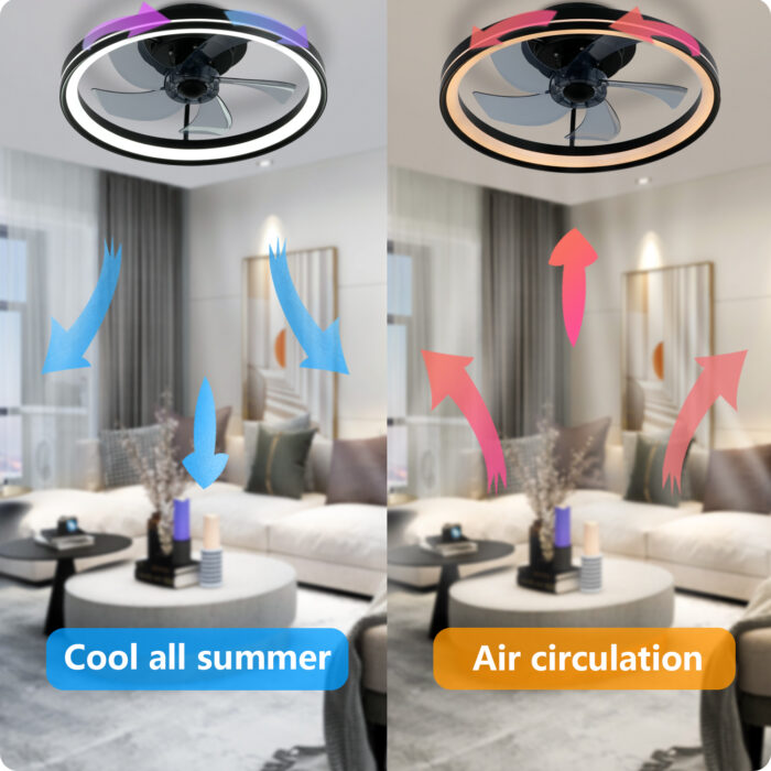 YeetFerret Bladeless Ceiling Fans with Light and Remote, Compatible with Alexa and Google - Image 4